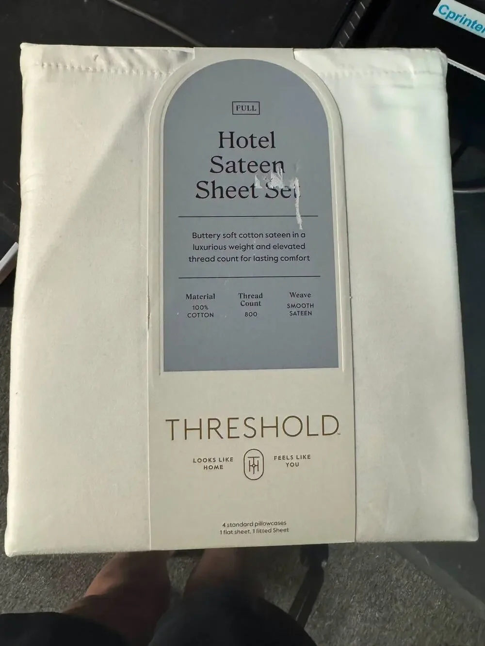 New Threshold Full Hotel Sateen Sheet Set